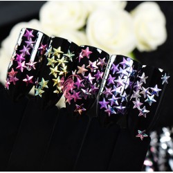 Decor pentru unghii NADP046EE Paiete cu stelute PS011 Cameleon cu Reflexii 5mm